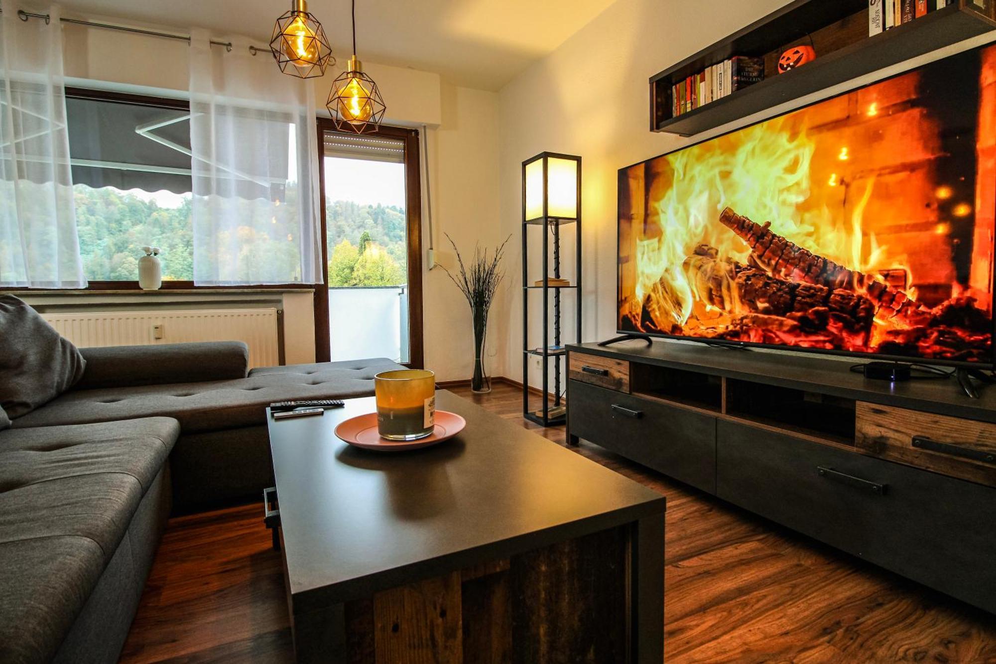 Moderne Fewo Sky Netflix Terrasse Burgblick Boxspringbett Waschtrockner بولاي المظهر الخارجي الصورة