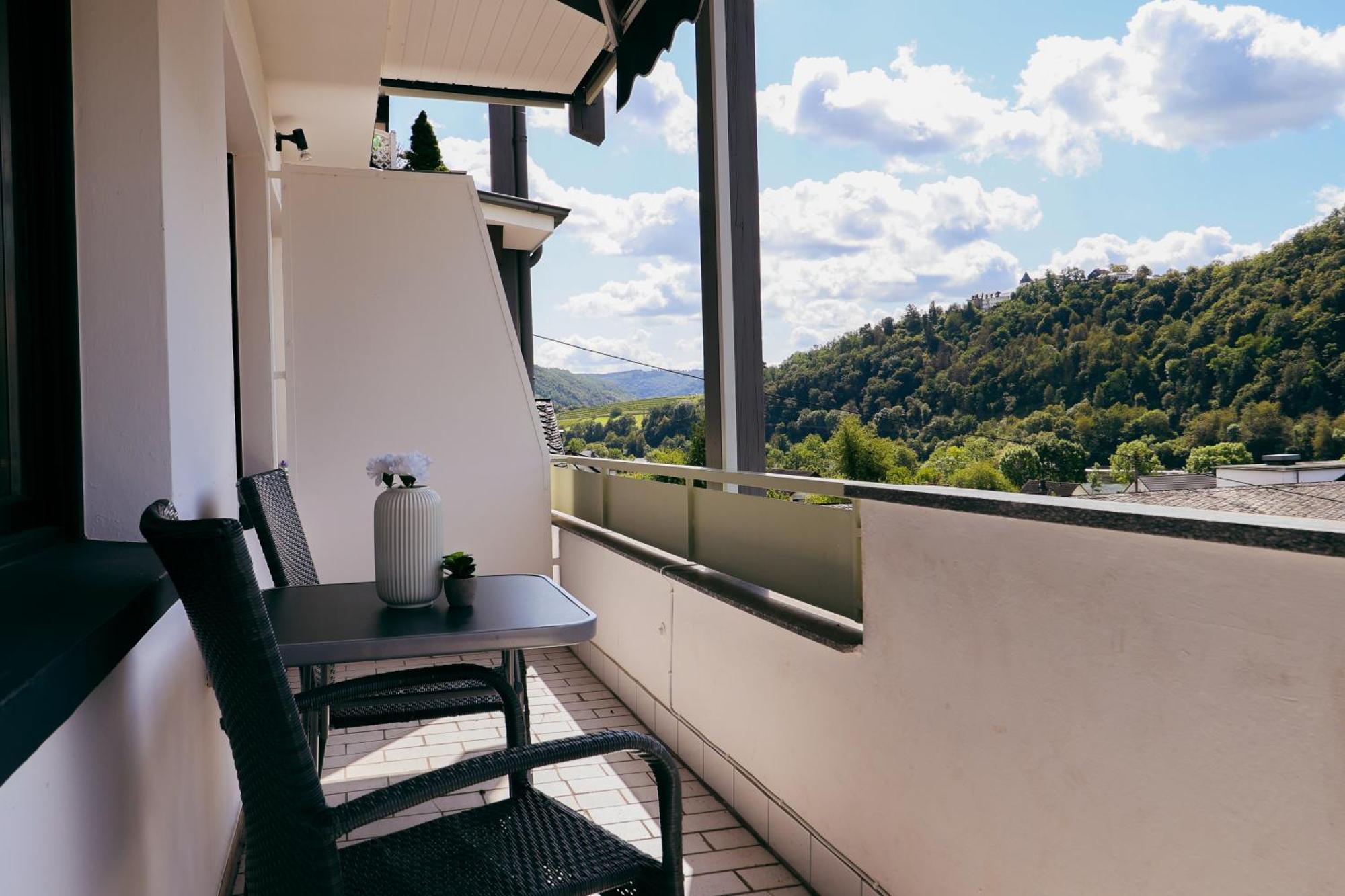 Moderne Fewo Sky Netflix Terrasse Burgblick Boxspringbett Waschtrockner بولاي المظهر الخارجي الصورة